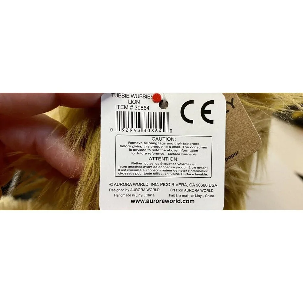 Aurora Tubbie Wubbies Lion Plush 8